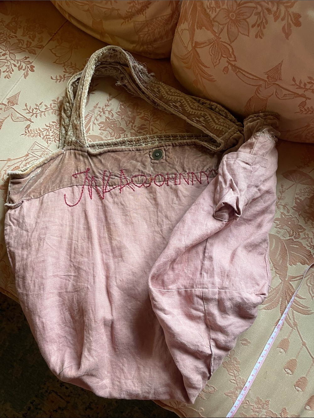Johnny Was Floral Embroidered Velvet Tote Bag - Picture 10 of 11